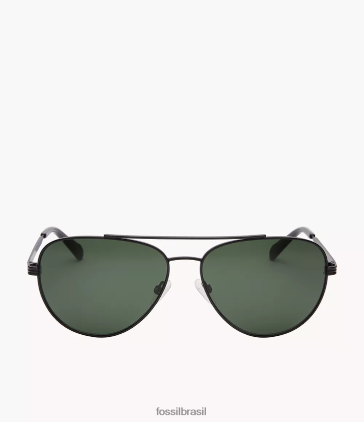 Fossil acessório homens óculos de sol aviador langley verde 66RZLJ2011