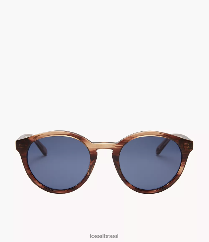 Fossil acessório homens óculos de sol redondos wren azul 66RZLJ2052