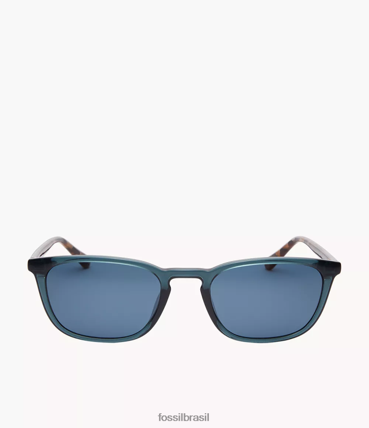 Fossil acessório homens óculos de sol retângulo anderson azul 66RZLJ2014