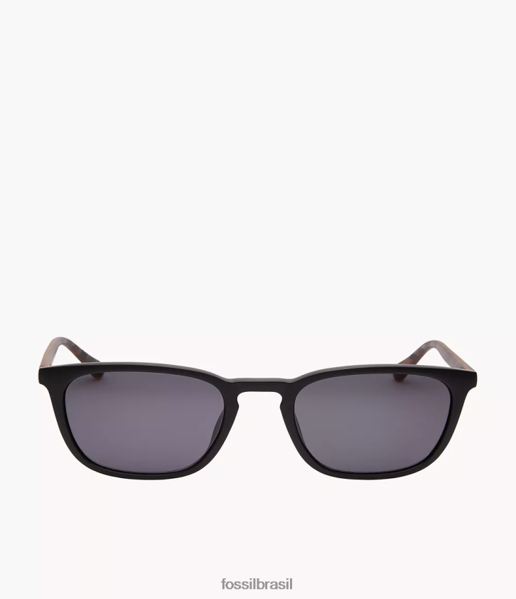 Fossil acessório homens óculos de sol retângulo anderson cinza 66RZLJ2013