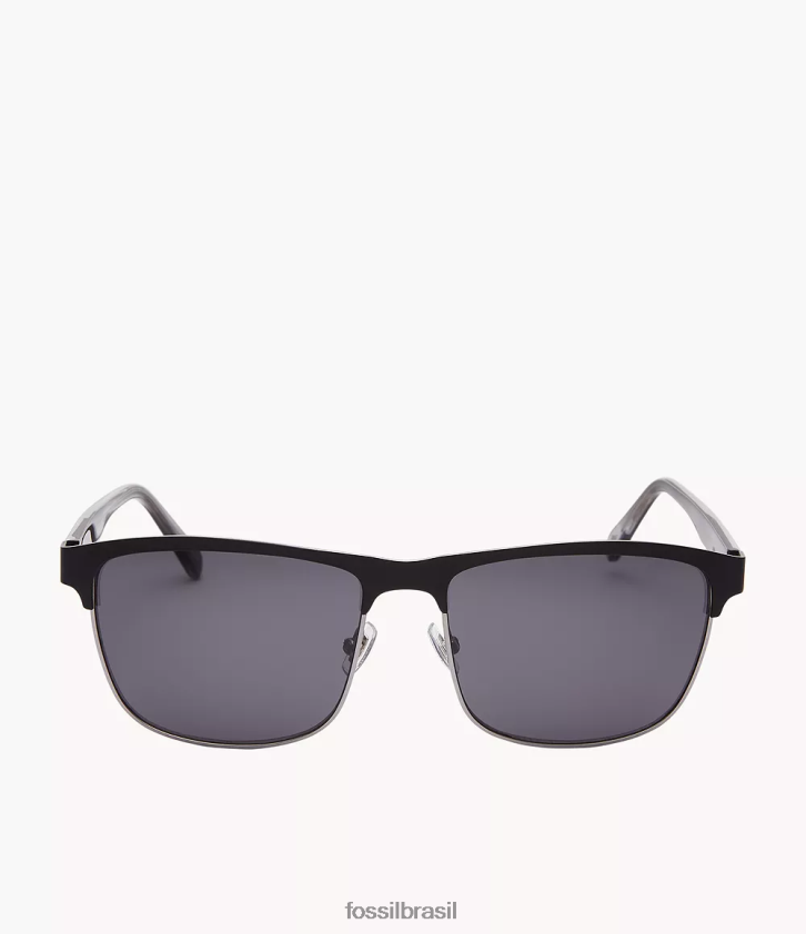 Fossil acessório homens óculos de sol retângulo devin cinza 66RZLJ2062