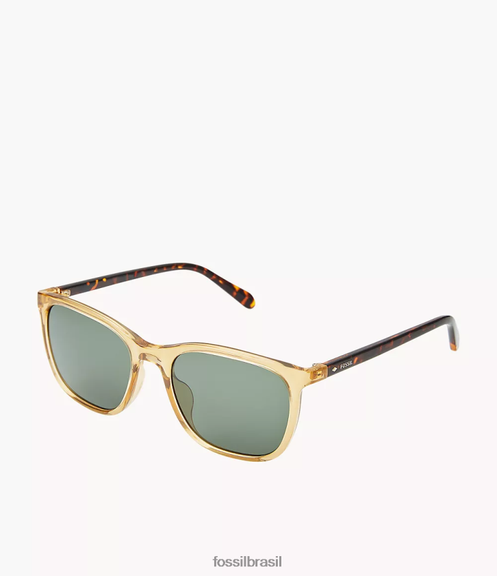 Fossil acessório homens óculos de sol retângulo juliano verde 66RZLJ2032