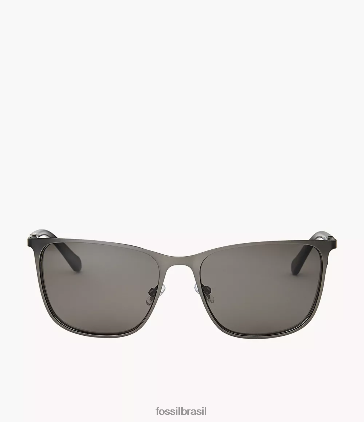 Fossil acessório homens óculos de sol retangulares linus cinza 66RZLJ2054