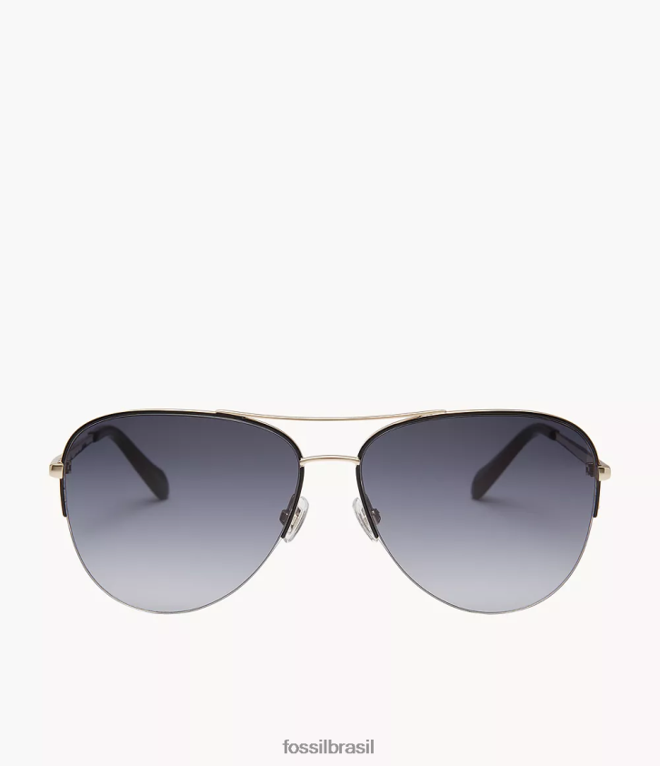 Fossil acessório mulheres óculos de sol aviador tiana cinza 66RZLJ1986