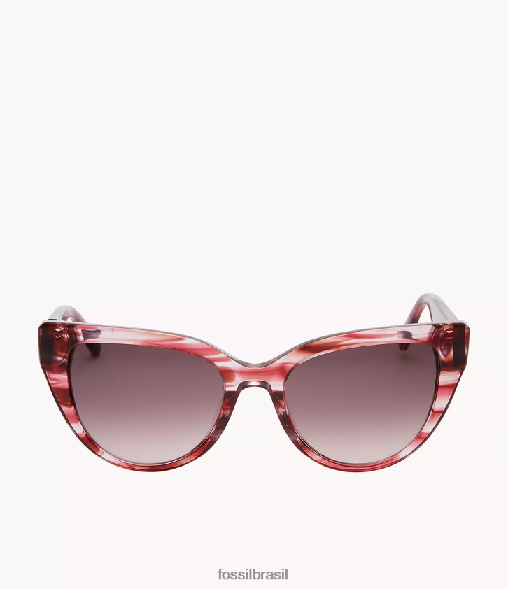 Fossil acessório mulheres óculos de sol norah olho de gato Borgonha 66RZLJ2000