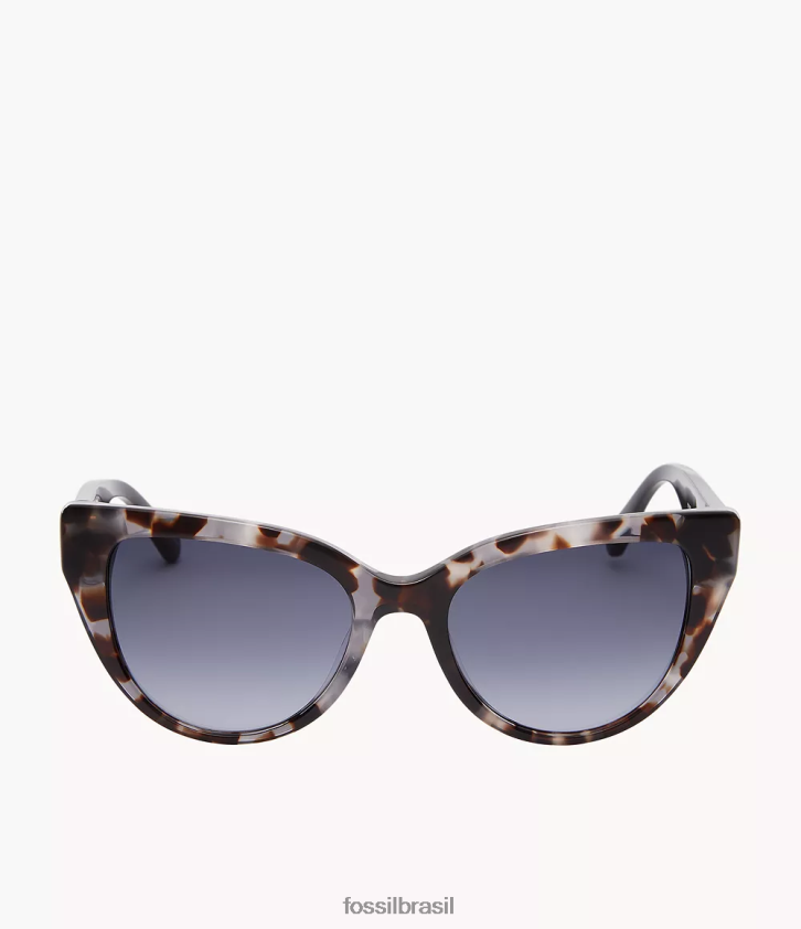 Fossil acessório mulheres óculos de sol norah olho de gato cinza 66RZLJ1982