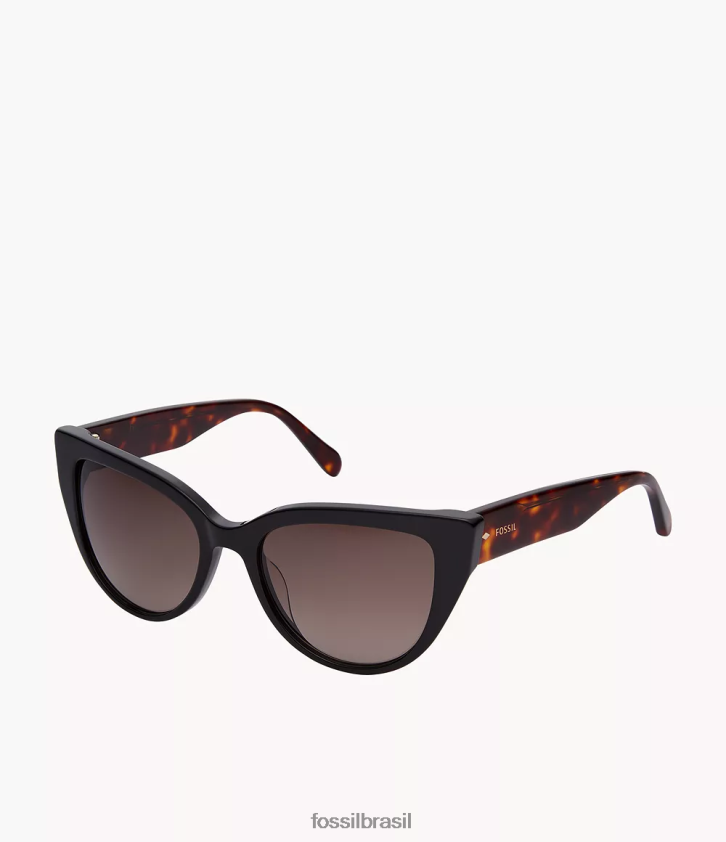 Fossil acessório mulheres óculos de sol norah olho de gato marrom 66RZLJ1990