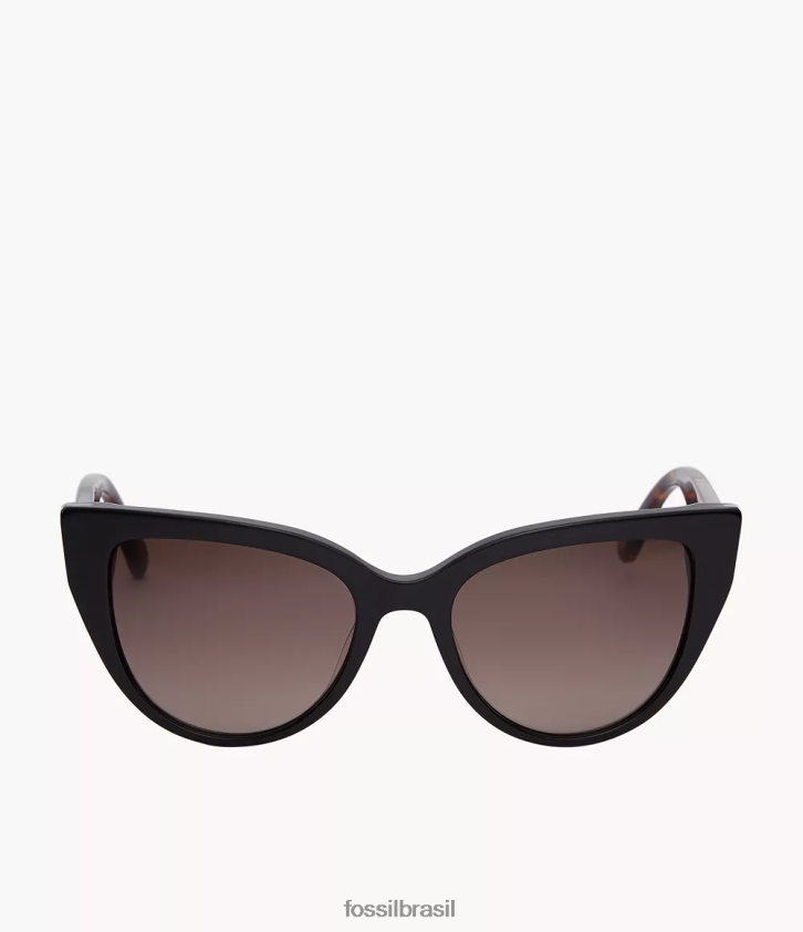 Fossil acessório mulheres óculos de sol norah olho de gato marrom 66RZLJ1990