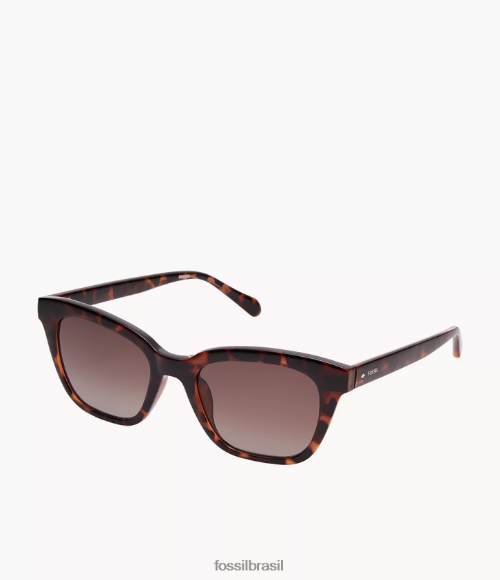 Fossil acessório mulheres óculos de sol quadrados britteny marrom 66RZLJ1961