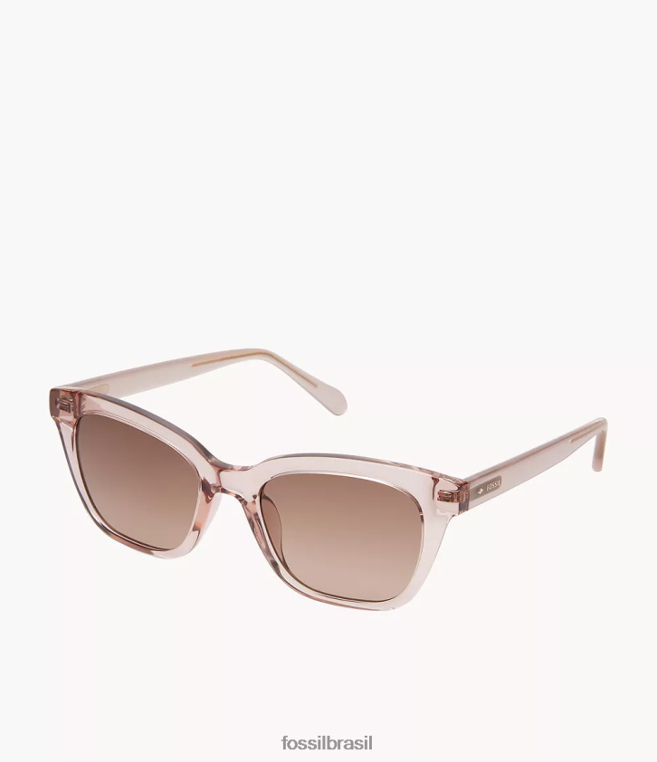 Fossil acessório mulheres óculos de sol quadrados britteny marrom 66RZLJ1962