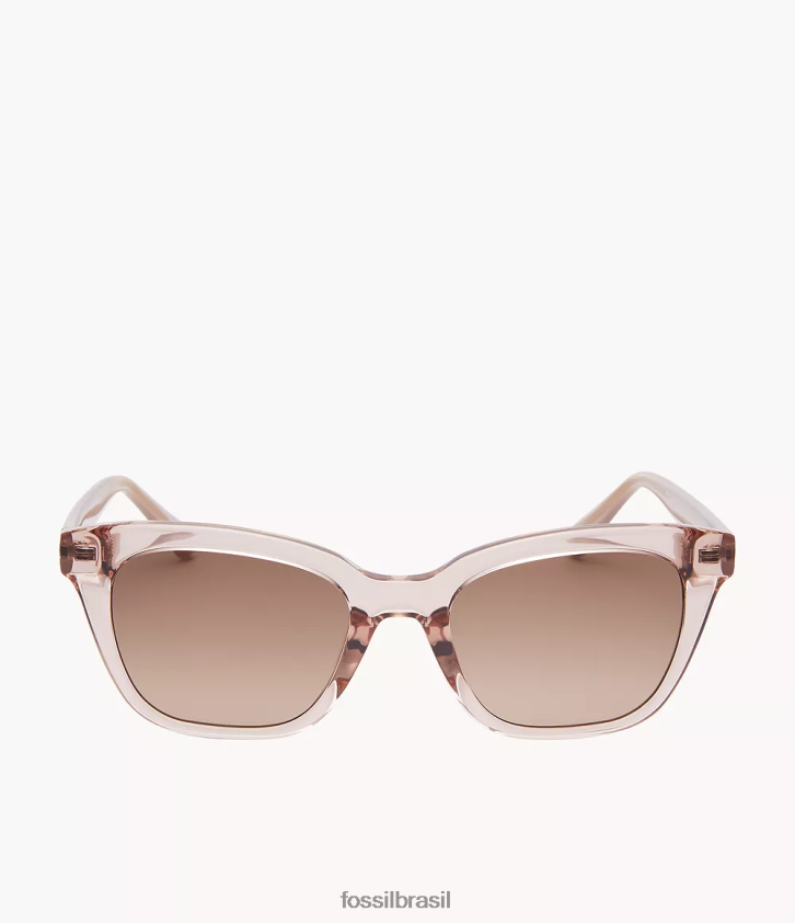 Fossil acessório mulheres óculos de sol quadrados britteny marrom 66RZLJ1962