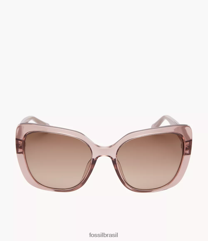 Fossil acessório mulheres óculos de sol quadrados cat marrom 66RZLJ1977
