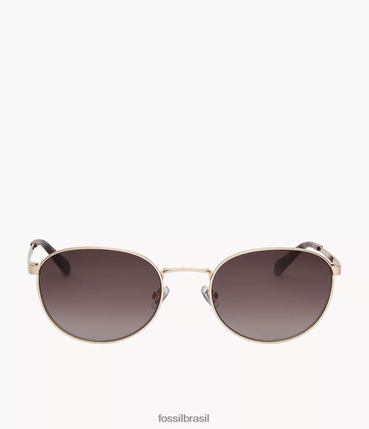 Fossil acessório mulheres óculos de sol redondos winnie marrom 66RZLJ1992