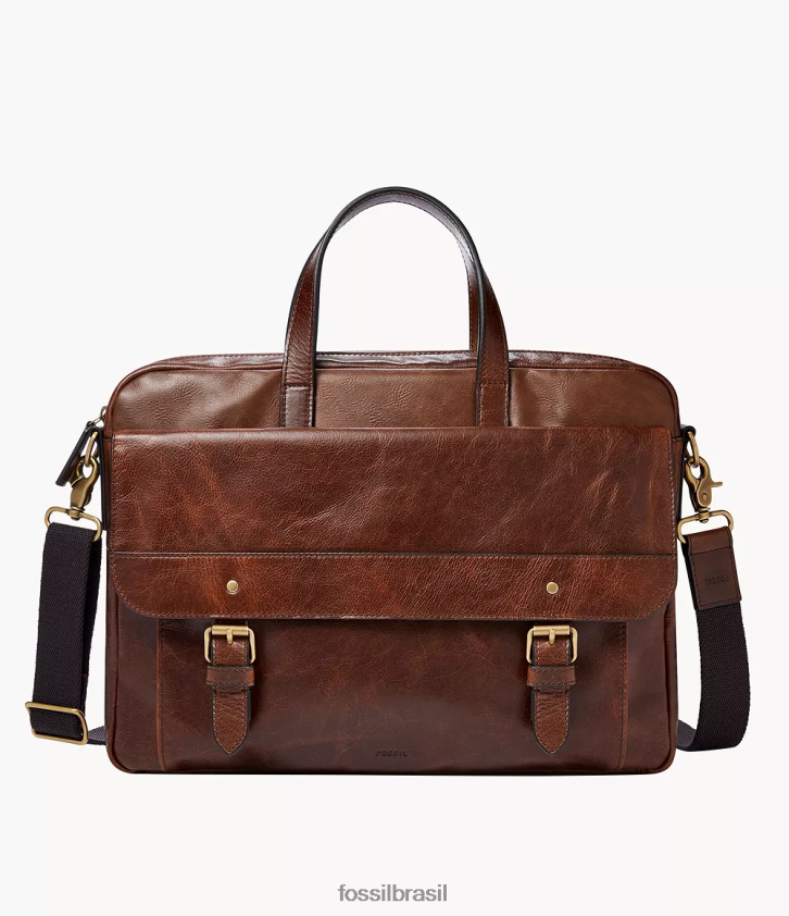 Fossil bolsa homens bolsa de trabalho de milhas marrom escuro 66RZLJ1635