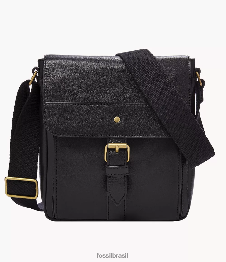 Fossil bolsa homens correio de milhas preto 66RZLJ1654