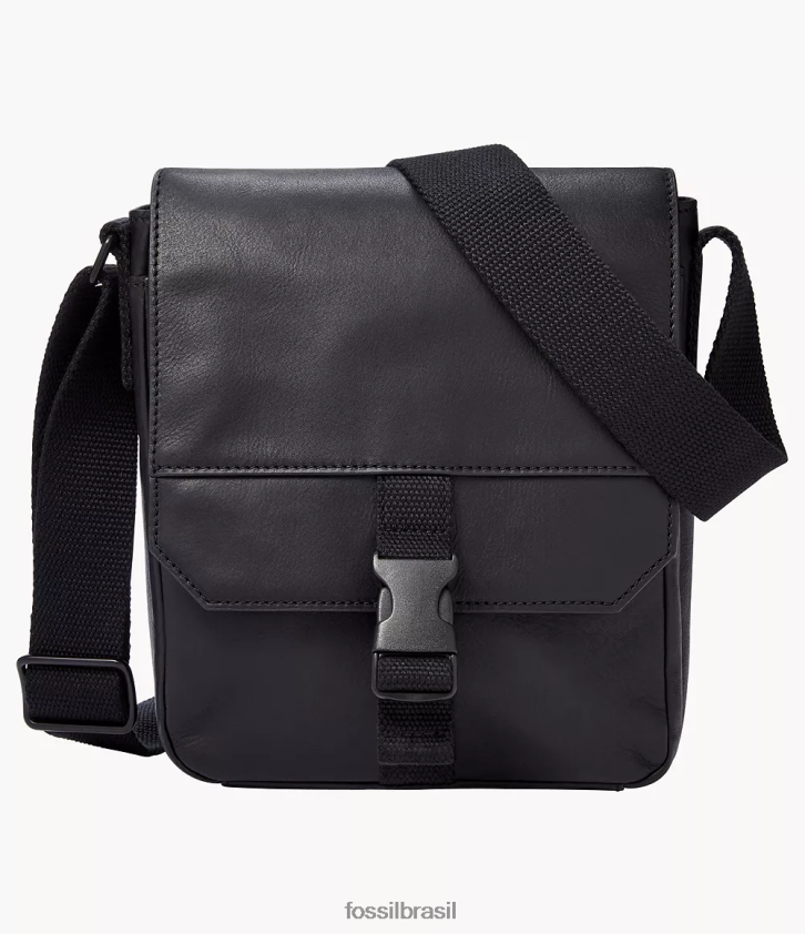 Fossil bolsa homens correio oeste preto 66RZLJ1639