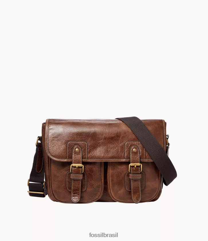 Fossil bolsa homens correio verdeville conhaque 66RZLJ1619