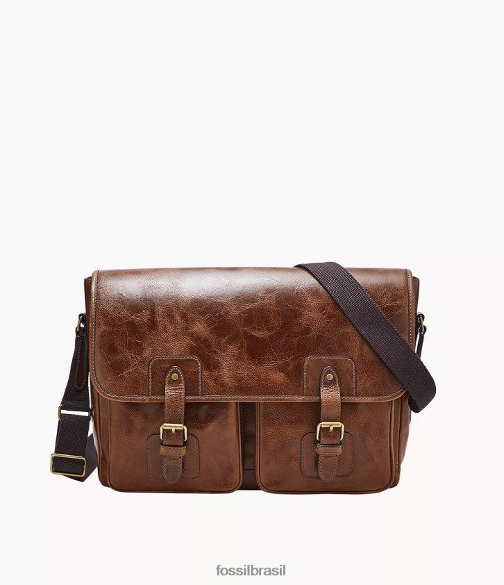 Fossil bolsa homens mensageiro de Greenville conhaque 66RZLJ1615