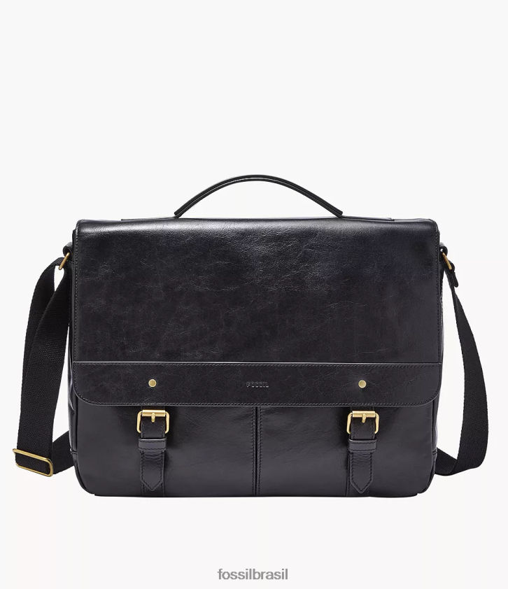 Fossil bolsa homens mensageiro de milhas preto 66RZLJ1640