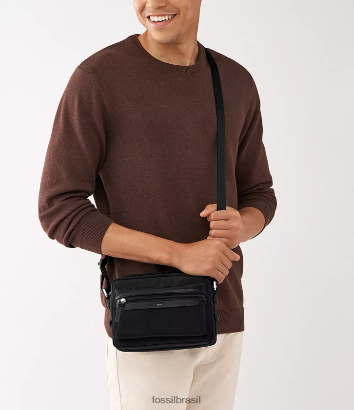 Fossil bolsa homens bolsa para câmera wyatt preto 66RZLJ1632