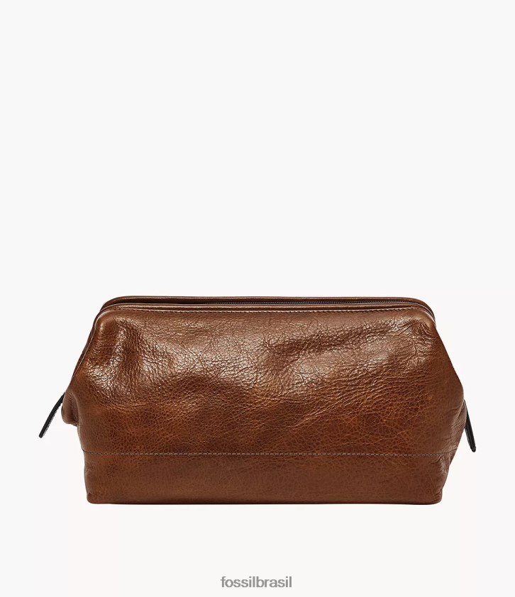 Fossil bolsa homens kit de barbear emoldurado para viagem conhaque 66RZLJ2015