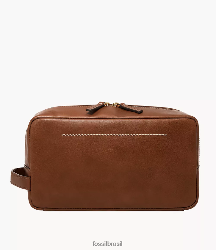 Fossil bolsa homens kit de barbear de alça única westover marrom 66RZLJ2006
