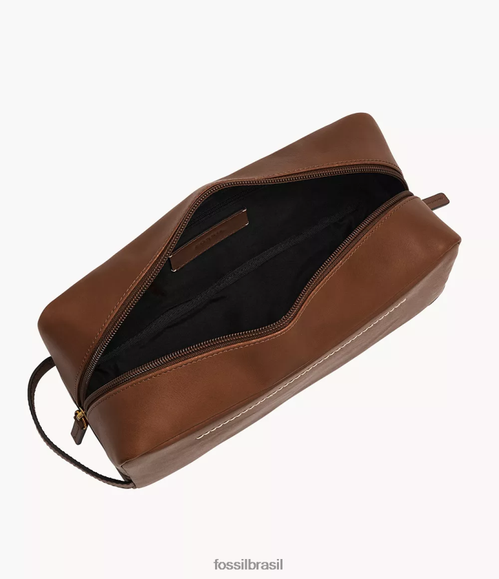 Fossil bolsa homens kit de barbear de alça única westover marrom 66RZLJ2006