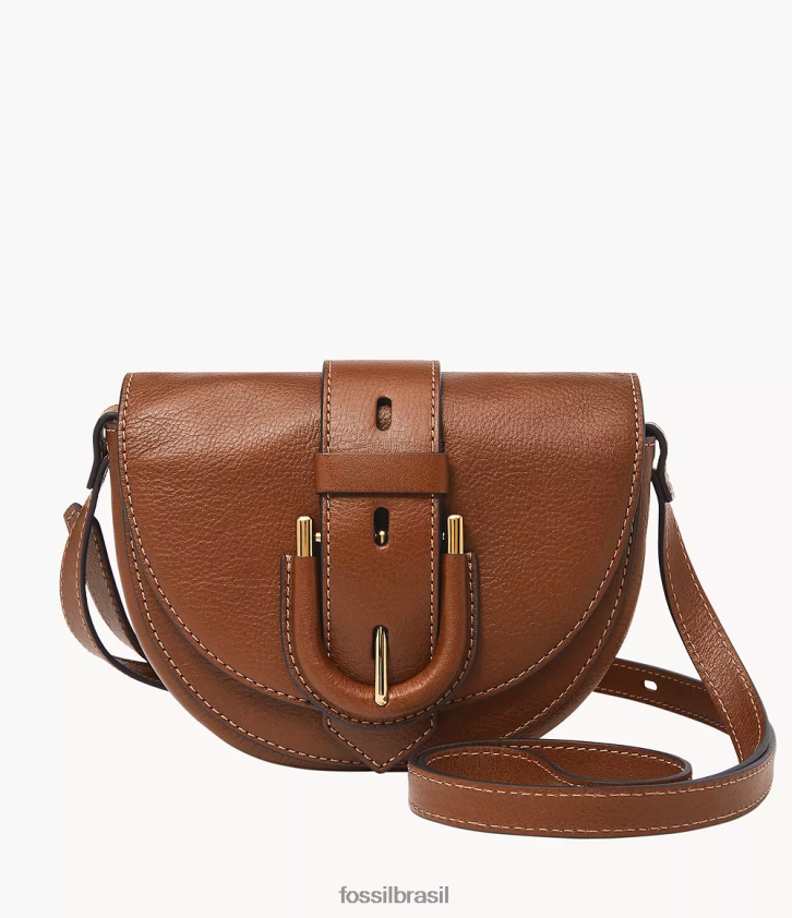 Fossil bolsa mulheres Harwell pequena aba crossbody marrom 66RZLJ325