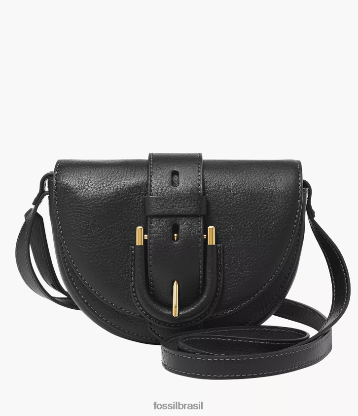 Fossil bolsa mulheres Harwell pequena aba crossbody preto 66RZLJ324