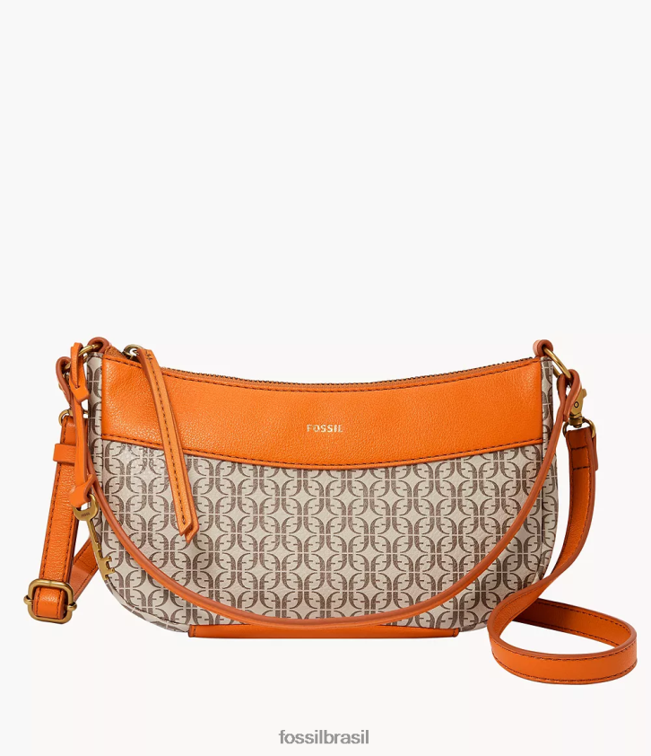 Fossil bolsa mulheres baguete skylar laranja 66RZLJ508