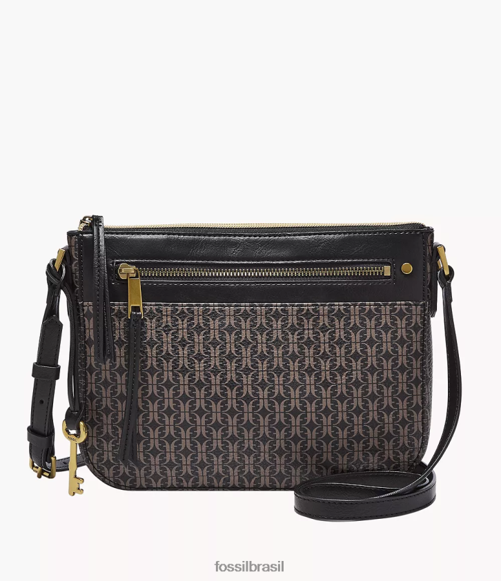 Fossil bolsa mulheres bolsa crossbody farrah preto 66RZLJ408