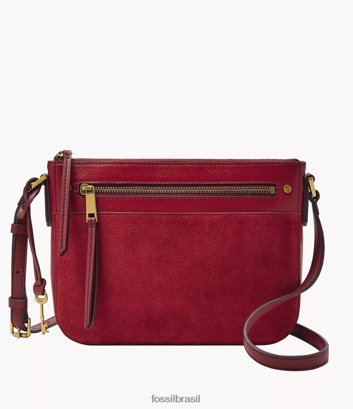 Fossil bolsa mulheres bolsa crossbody farrah vermelho 66RZLJ473