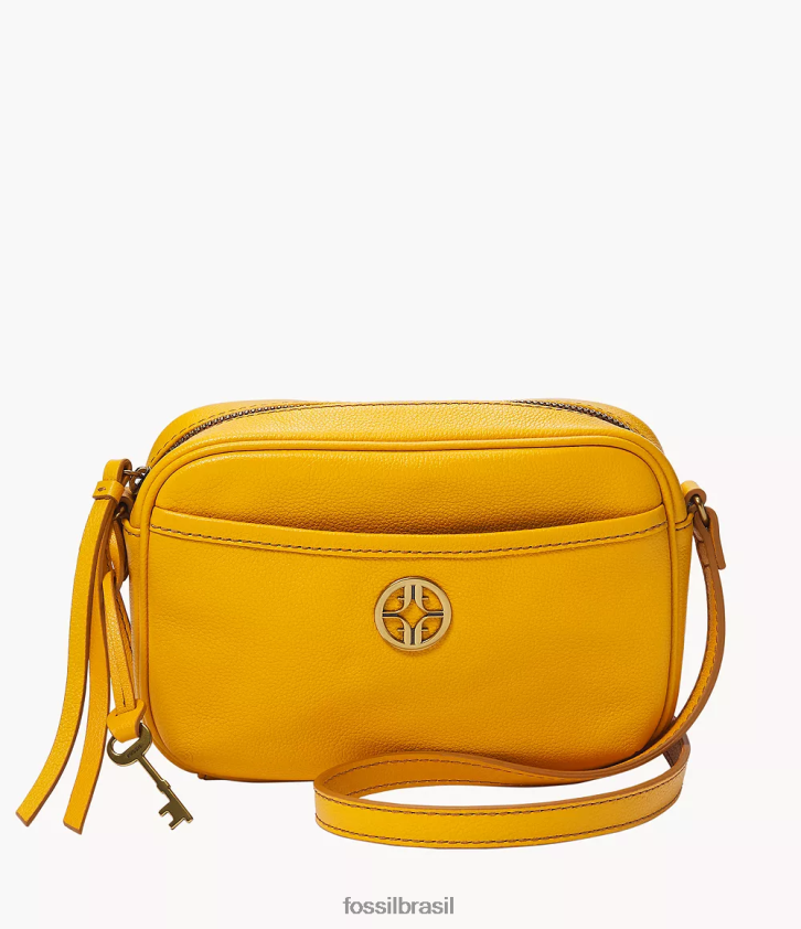 Fossil bolsa mulheres bolsa para câmera Brennon amarelo 66RZLJ646