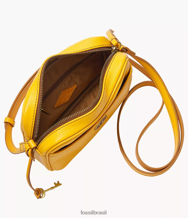 Fossil bolsa mulheres bolsa para câmera Brennon amarelo 66RZLJ646