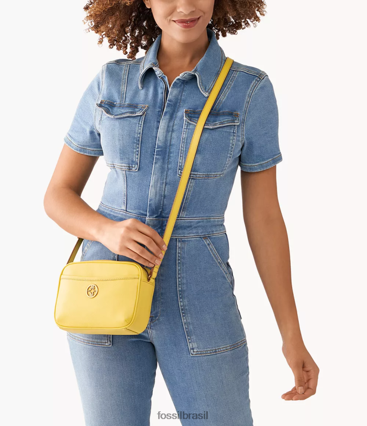 Fossil bolsa mulheres bolsa para câmera Brennon amarelo 66RZLJ655