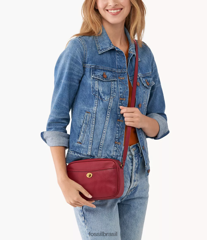 Fossil bolsa mulheres bolsa para câmera Brennon vermelho 66RZLJ547