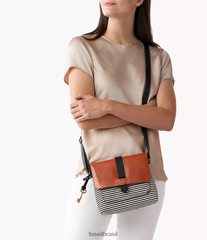 Fossil bolsa mulheres bolsa transversal pequena kinley tira negra 66RZLJ722