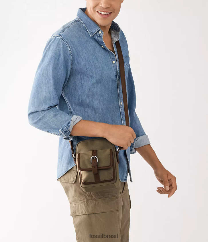 Fossil bolsa mulheres camden n/s crossbody cáqui 66RZLJ1633