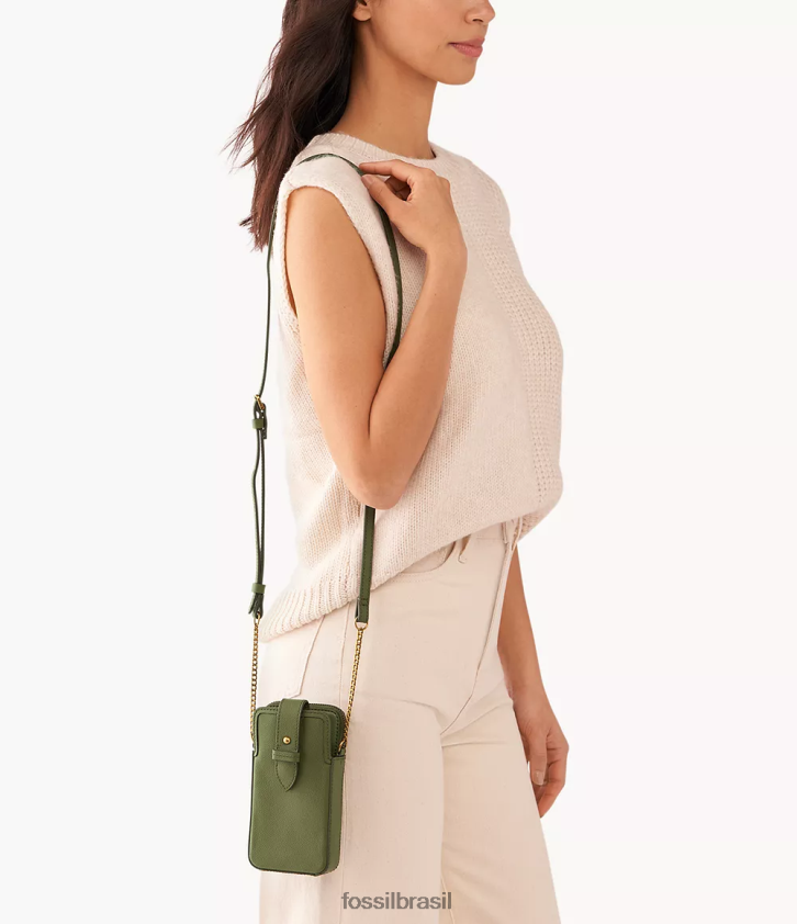 Fossil bolsa mulheres capa de telefone lainie crossbody Oliva 66RZLJ528