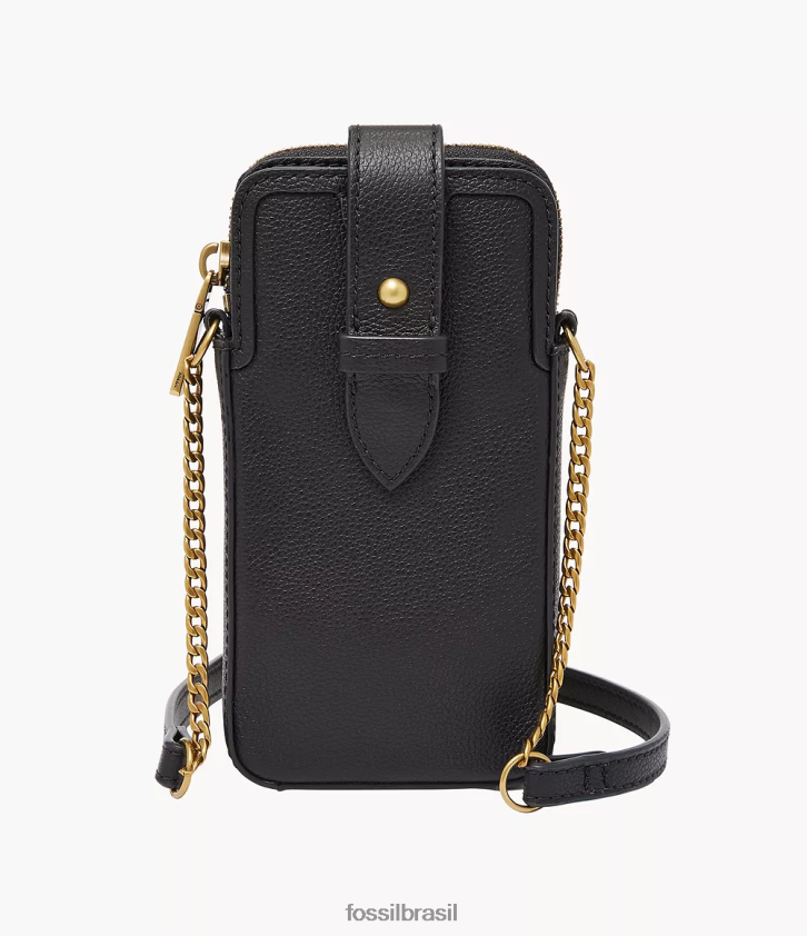 Fossil bolsa mulheres capa de telefone lainie crossbody preto 66RZLJ564