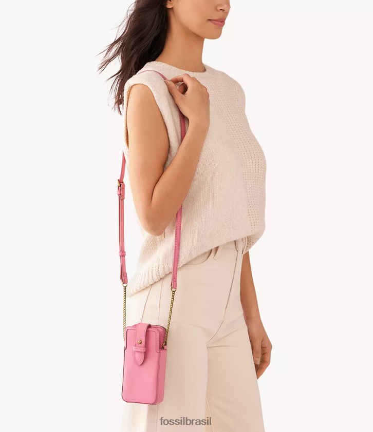Fossil bolsa mulheres capa de telefone lainie crossbody rosa 66RZLJ632