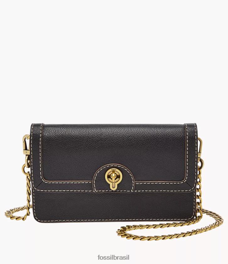 Fossil bolsa mulheres carteira ainsley crossbody preto 66RZLJ835
