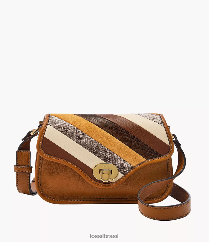 Fossil bolsa mulheres crossbody com aba mini Heritage multi 66RZLJ313