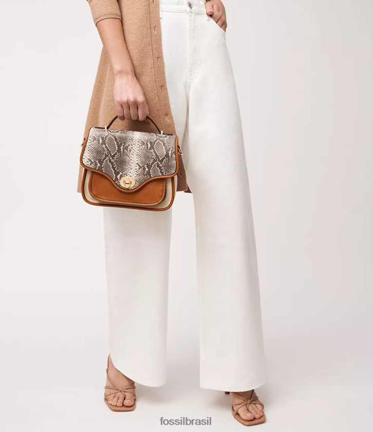 Fossil bolsa mulheres crossbody com alça superior Heritage listras 66RZLJ303
