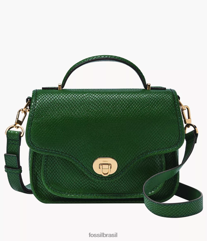 Fossil bolsa mulheres crossbody com alça superior Heritage verde 66RZLJ347