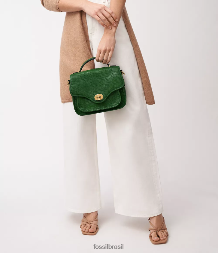Fossil bolsa mulheres crossbody com alça superior Heritage verde 66RZLJ347