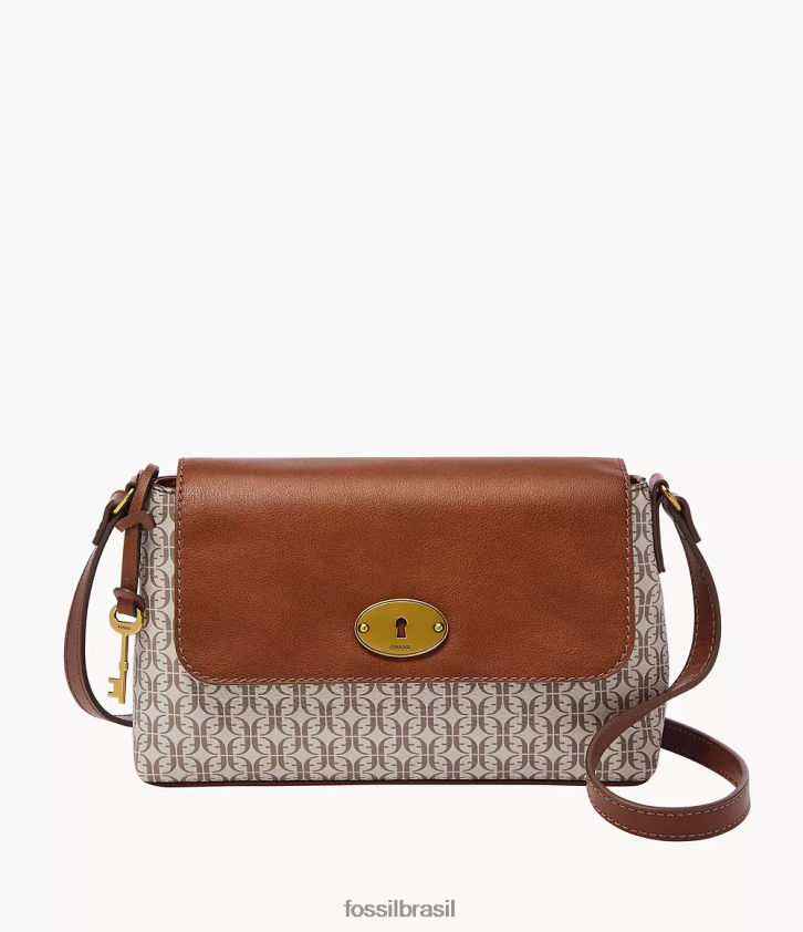 Fossil bolsa mulheres gabriella crossbody com aba pequena cáqui 66RZLJ694
