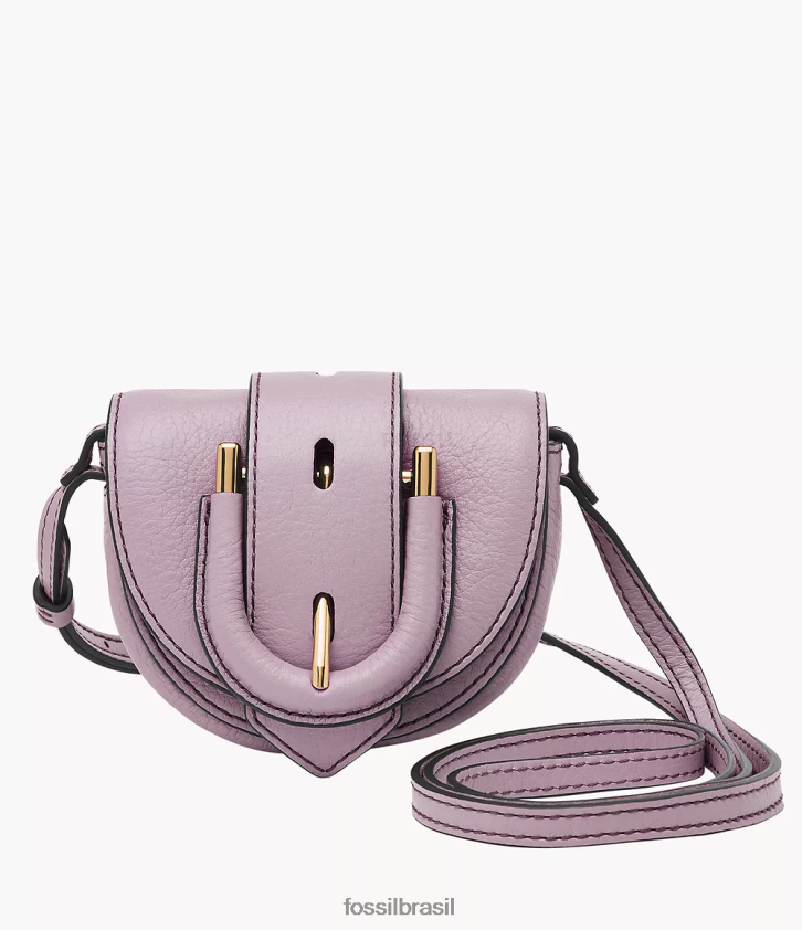 Fossil bolsa mulheres harwell micro flap crossbody lavanda 66RZLJ355