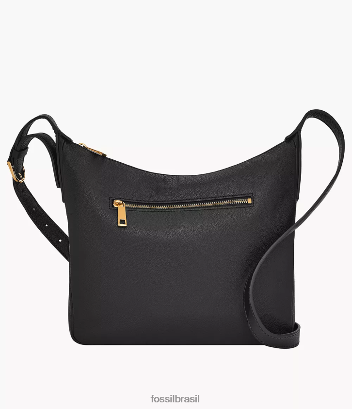 Fossil bolsa mulheres top cecília com zíper preto 66RZLJ290