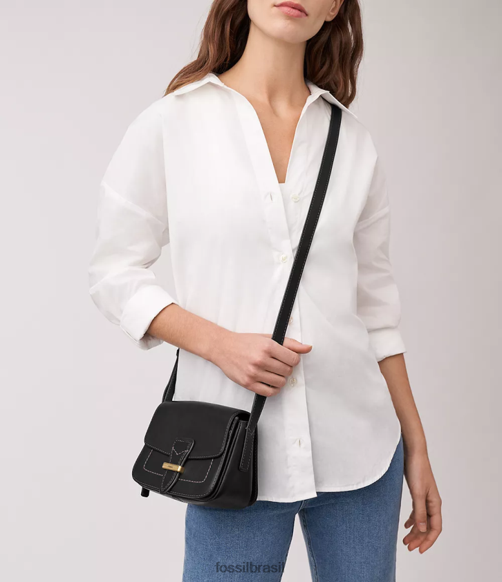 Fossil bolsa mulheres tremont crossbody com aba pequena preto 66RZLJ341